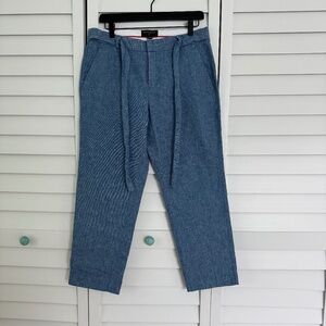 Banana Republic Avery tie waist linen & chambray pants